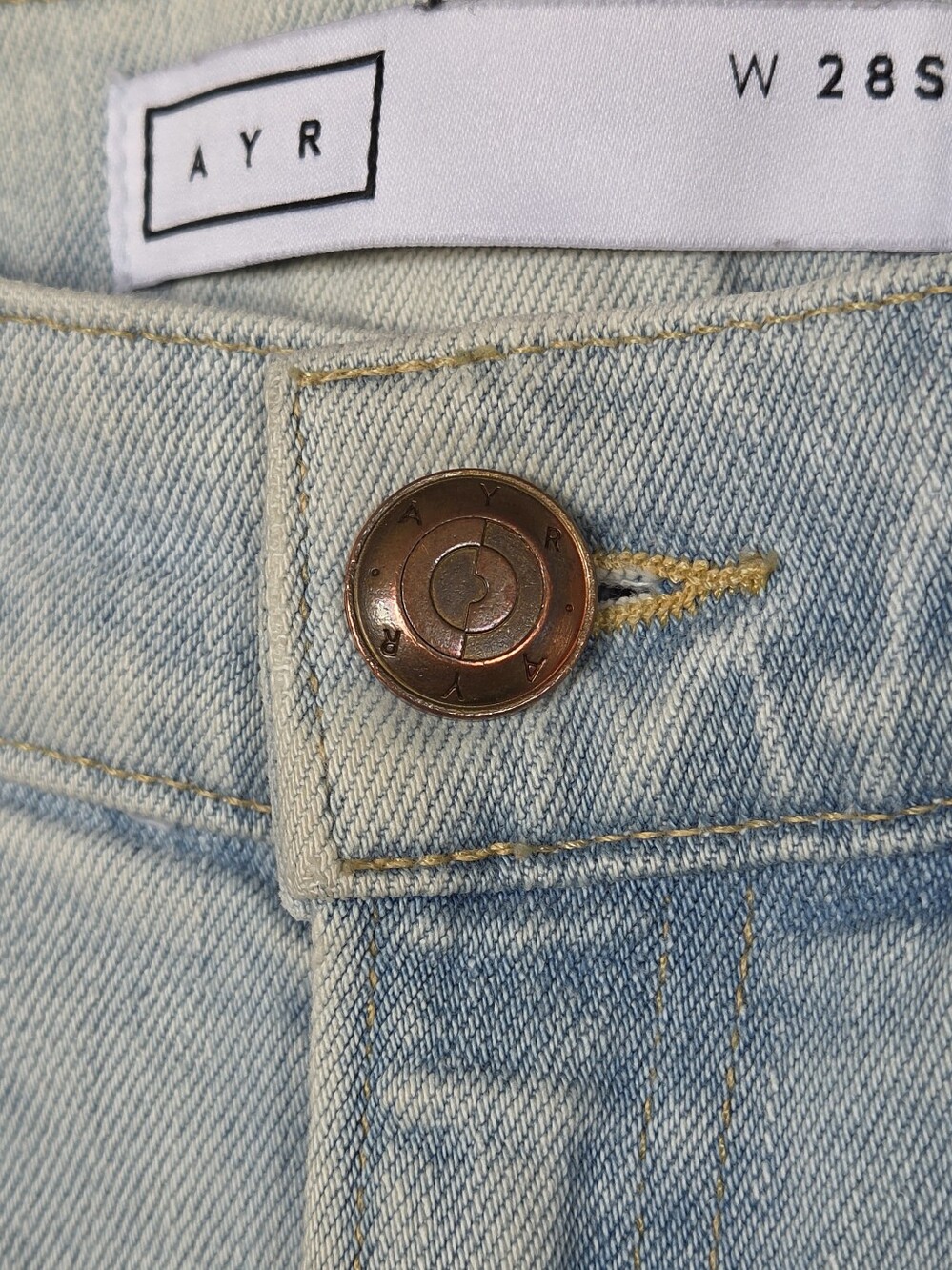 AYR The Sugar Straight Leg Light Wash Distressed Jeans - Picture 4 of 12